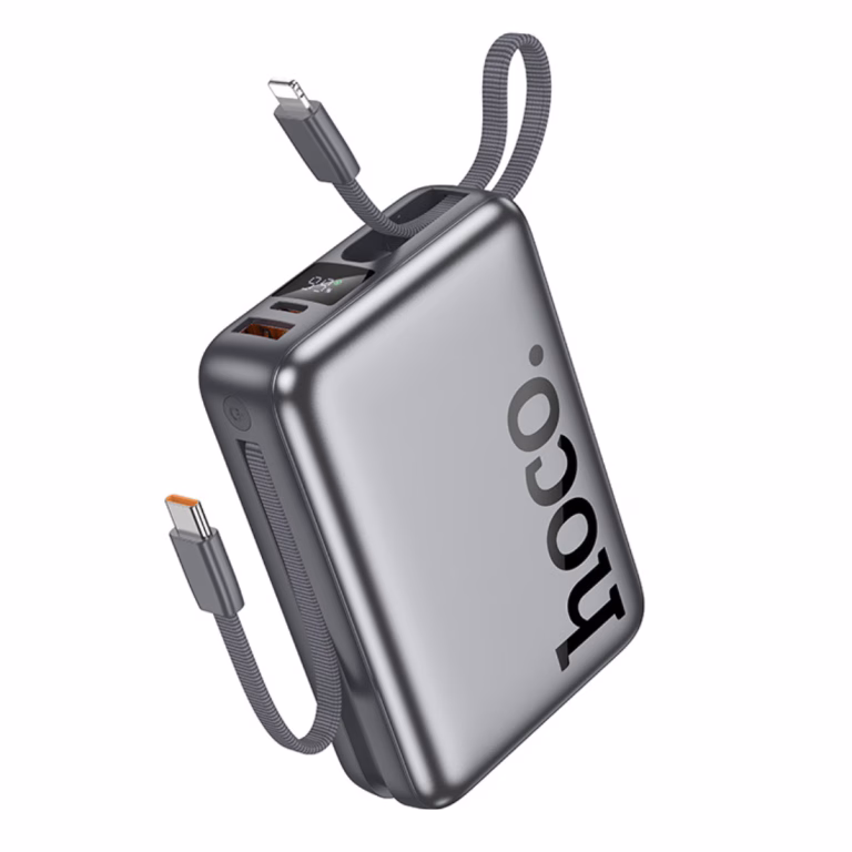 Power Bank HOCO Q39 Eminente 20000mAh – Charge Rapide 22.5W + PD20W avec câbles intégrés et écran LED