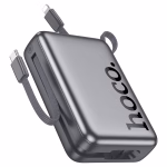 HOCO Q39 Eminente – Power Bank 20000mAh finition grise métallique élégante