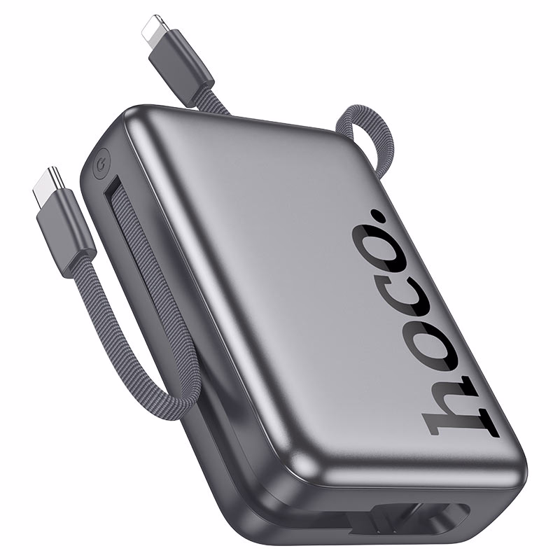 HOCO Q39 Eminente – Power Bank 20000mAh finition grise métallique élégante