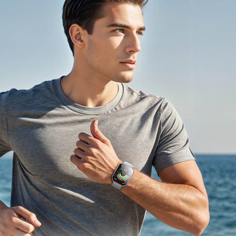 Hoco Y28 AMOLED Smart Sports Watch Argent spéciale sport Algérie