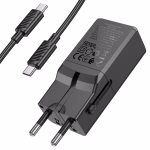 HOCO AC 25 -chargeur voyage single port PD 30 W (C to C)/(C to IP,mini )(EU/UK/CA) black – Image 3