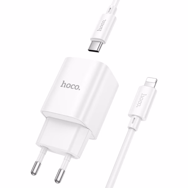 HOCO C 149A - chargeur rapide charm dual ports PD 30W+QC3.0 (C to IP)/( c to c )-version europeene