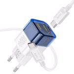 HOCO C125A Transparent Tribute – Chargeur mural PD 20W transparent avec Set / Single (version EU) - Transparence, style et performance réunis – Image 5