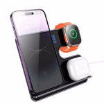 HOCO CQ19 Falcon – Station de charge sans fil rapide 3-en-1 verticale - Puissance, design et organisation élégante – Image 6