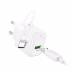 HOCO CS 52A - chargeur rapide surplus a port unique QC3.0 (Type-C) (micro)- version europeene white