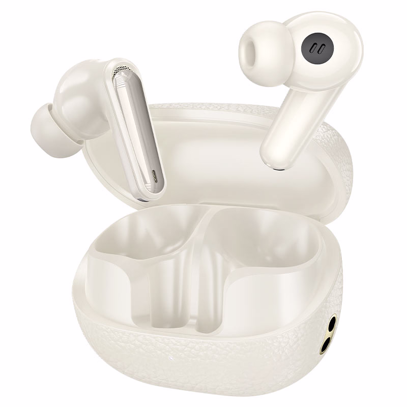 HOCO Algérie DZ - EQ23 Plus Duke _ true wireless ANC+ENC BT headset white HOCO EQ 23 plus- ecouteur sans fil DUKE 2 ? bluetooth 5,4 TWS ,ANC+ENC -une experience audio haute gamme – Image 1