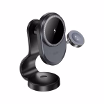 HOCO HW28 - Support de voiture à chargement rapide sans fil  Excelso 2 en 1 (console centrale) – Image 4