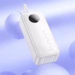 HOCO J132B Sabio – Power Bank 22.5W + PD 20W avec affichage digital et 3 câbles intégrés (30 000 mAh) – Polyvalence maximale, autonomie extrême – Image 7