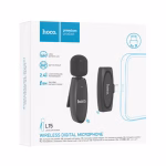 HOCO L15  - Microphone numérique sans fil  Crystal Lavalier black – Image 6
