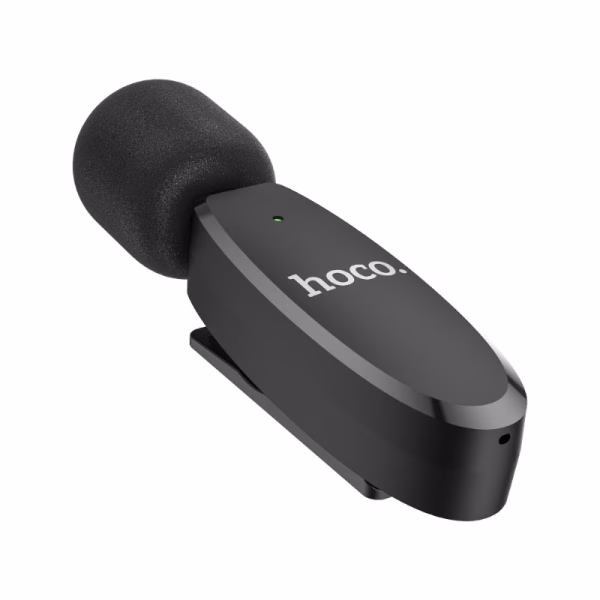 HOCO L15  - Microphone numérique sans fil  Crystal Lavalier black