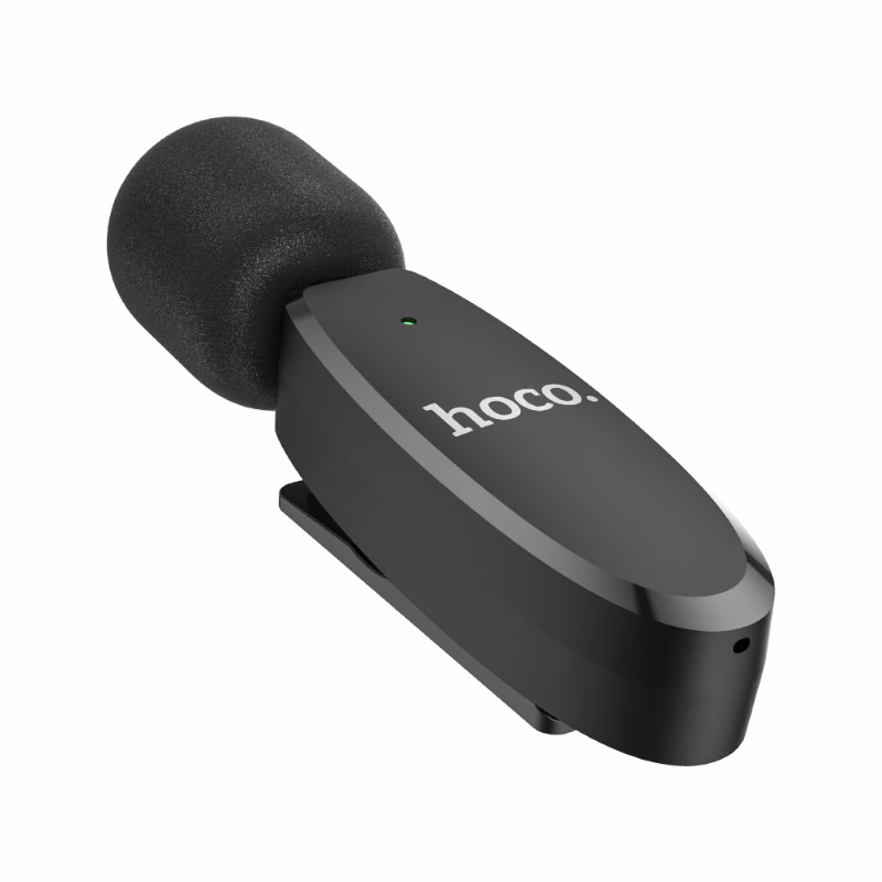 HOCO Algérie DZ - L15 iP Crystal lavalier wireless digital microphone black (8) HOCO L15 - Microphone numérique sans fil Crystal Lavalier black – Image 1