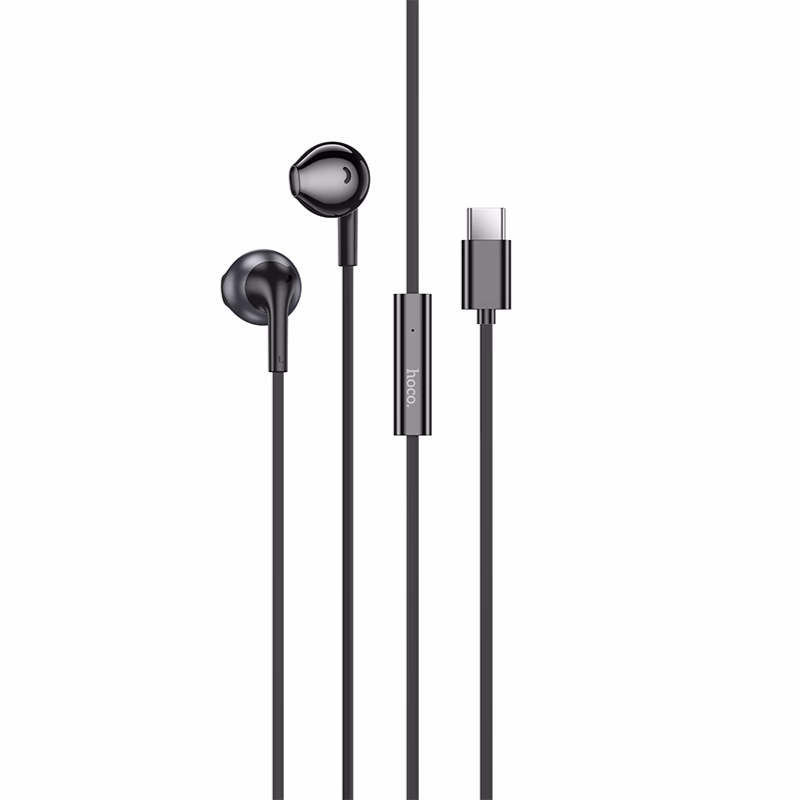 HOCO Algérie DZ - M115 Sagacious universal earphones with microphone Type-C black (3) HOCO M115 - ecouteurs fillaire universels Sagacious avec microphone Type-C black – Image 1