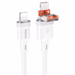 HOCO U131 Afortunado – Câble de charge 2-en-1 USB/Type-C vers iPhone / USB/Type-C vers Type-C- fiable et durable, idéale pour tous vos usages quotidiens – Image 5