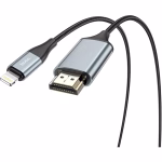 HOCO UA15 - Câble haute définition à l'écran  pour Lightning vers HDMI Gris métal – Image 4