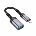 HOCO UA24 - Convertisseur  iP mâle vers USB femelle 2.0 Gris métal – Image 2