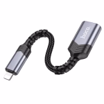 HOCO UA24 - Convertisseur  iP mâle vers USB femelle 2.0 Gris métal – Image 4
