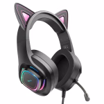 HOCO W107 Cute Cat – Casque de gaming lumineux avec oreilles de chat - Performance audio, esthétique originale et plaisir de jeu – Image 7