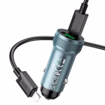 HOCO Z49B - Chargeur de voiture PD+QC 38W single / Set  (1C1A) Gris métal – Image 13