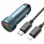 HOCO Z49B - Chargeur de voiture PD+QC 38W single / Set  (1C1A) Gris métal – Image 12