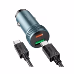 HOCO Z49B - Chargeur de voiture PD+QC 38W single / Set  (1C1A) Gris métal – Image 7