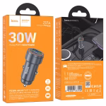 Hoco Z57A – Chargeur voiture rapide Glorious PD 30W + QC3.0 metal grey – Double puissance, charge intelligente et design élégant – Image 6