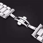 HOCO iWATCH WA32 - Grand series five-bead steel strap(42/44/45/49mm) black - Bracelet élégant pour smartwatch avec une finition de haute qualité , fermoir papillon en acier inoxydable – Image 5