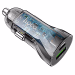 HOCOC Z47A- chargeur auto PD 30 W Transparent Discovery Edition Double Port Transparent black – Image 2