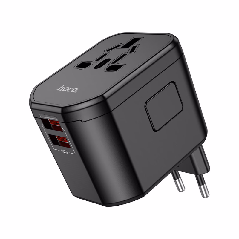 Chargeur universel HOCO AC15 Walker triple port PD 20W compatible avec prises internationales – Algérie