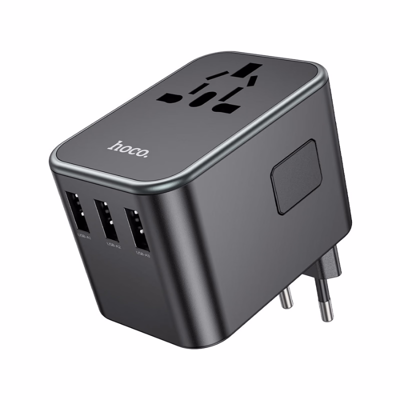 HOCO DZ - AC19 Supporter – Chargeur universel cinq ports PD 35W (2_ USB-C + 3_ USB-A) - Polyvalence maximale, puissance globale (3) HOCO AC19 Supporter – Chargeur universel cinq ports PD 35W (2* USB-C + 3* USB-A) - Polyvalence maximale, puissance globale – Image 1
