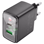 HOCO CS42A Smart PD 30W + QC3.0 charger set(C to C )(EU) white  (version EU) - Puissance rapide, design intelligent – Image 5