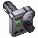HOCO E86 Alegria – Transmetteur FM Bluetooth pour voiture 48W double port (PD30W + QC3.0) -  Énergie, élégance et connectivité sans compromis – Image 4