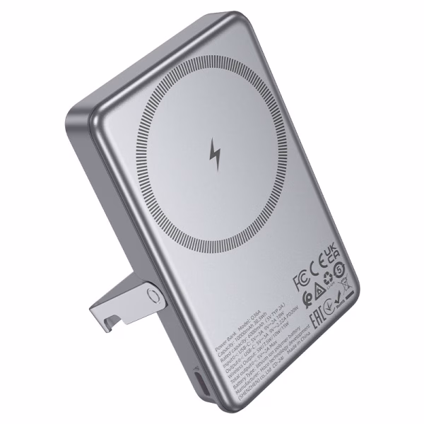 HOCO Q36A Sunlight – Power Bank PD 20W avec chargement sans fil MagSafe et support intégré (10 000 mAh) – Recharge magnétique pratique et maintien sécurisé