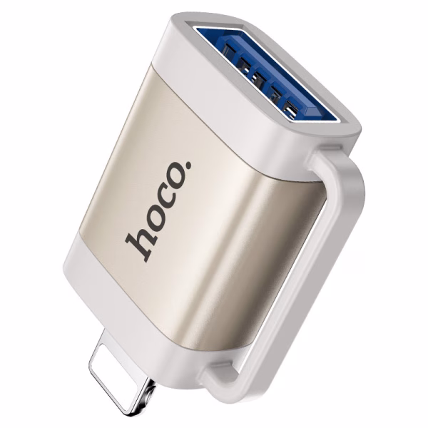 HOCO UA31A IP – Adaptateur OTG iPhone (Lightning mâle vers USB femelle) - Connectivité intelligente et design compact