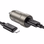 HOCO Z57 – Chargeur voiture rapide Glorious PD 30W avec câble (Type-C to iPhone) – Design compact, puissance maximale – Image 2