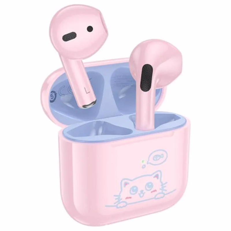 Écouteurs sans fil roses Hoco EW112 Friendly – Design enfant ludique – Algérie